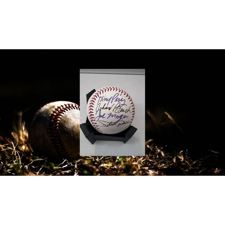 The Big Red Machine Johnny Bench Joe Morgan Tony Perez Pete Rose official MLB baseball signed with proof