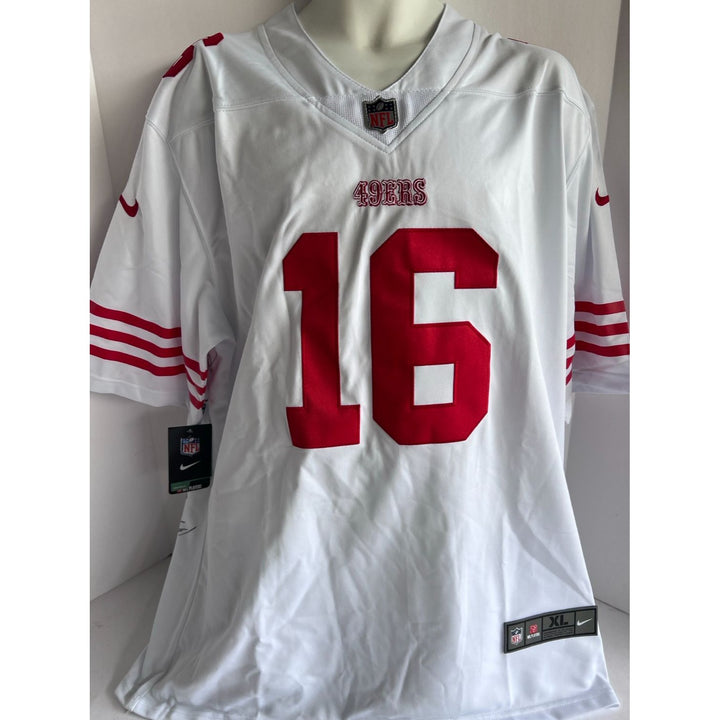 San Francisco 49ers 1988 -89  Joe Montana size xl Super Bowl Champions team signed game model jersey signed with proof