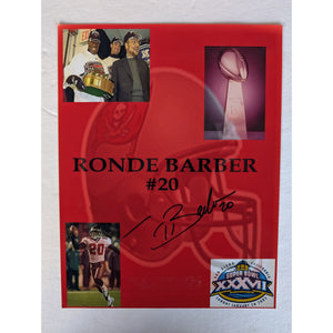 Ronde Barber Tampa Bay Buccaneers Super Bowl champ 8x10 photo signed