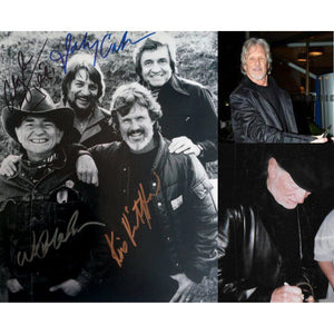 The Highwayman Johnny Cash Waylon Jennings Willie Nelson Kris Kristofferson signed 8x10 photo with proof