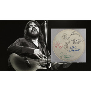 Bob Segar and the Silver Bullet Band Tambourine 8" signed with proof