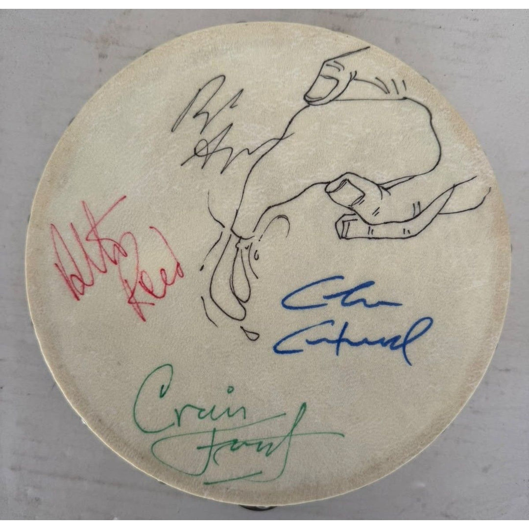 Bob Segar and the Silver Bullet Band Tambourine 8" signed with proof.
