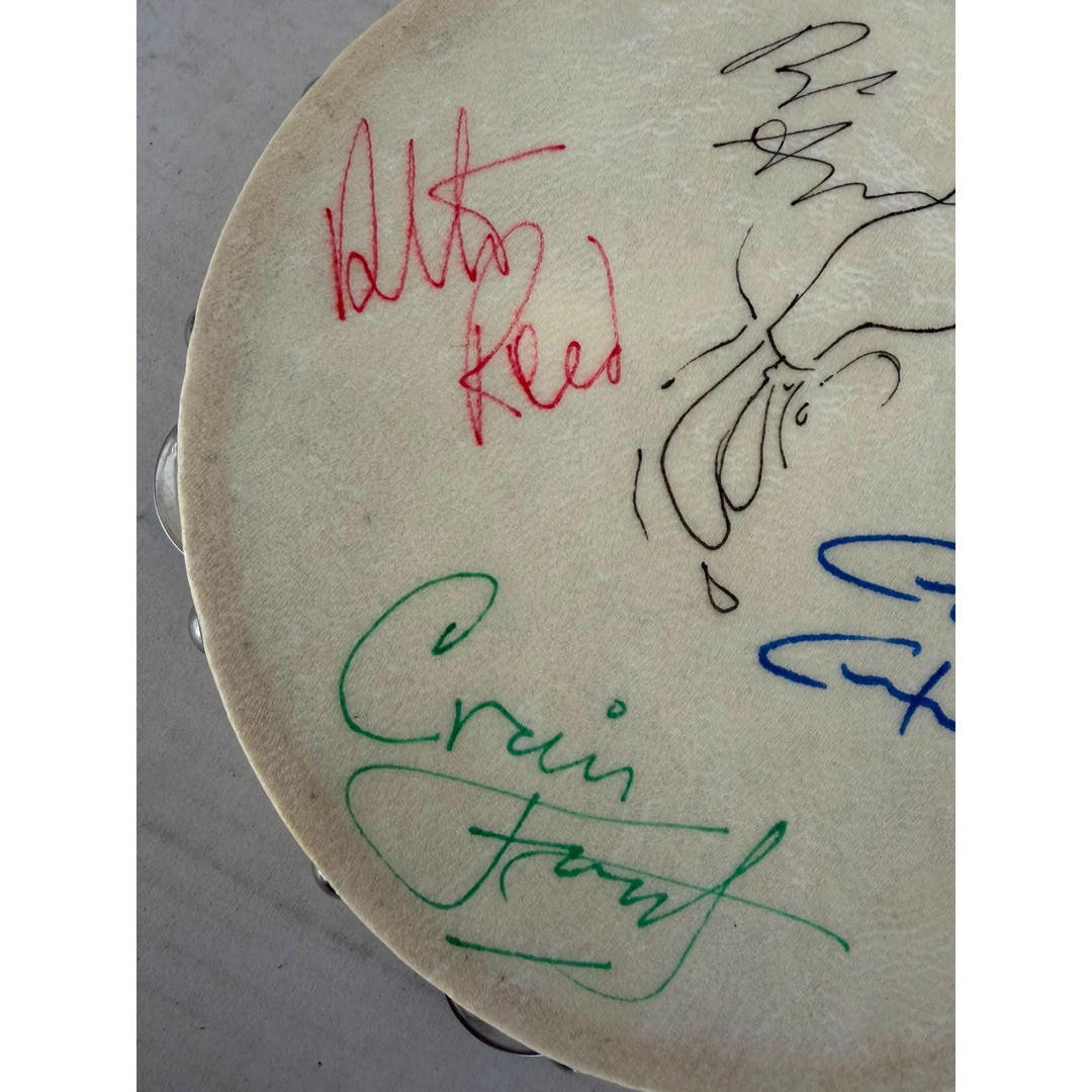 Bob Segar and the Silver Bullet Band Tambourine 8" signed with proof.