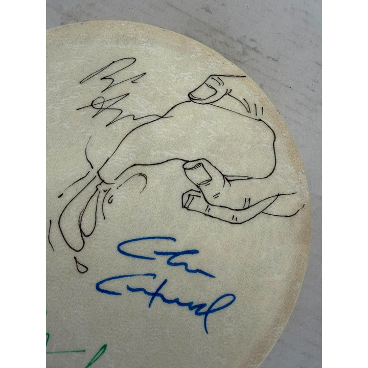 Bob Segar and the Silver Bullet Band Tambourine 8" signed with proof.