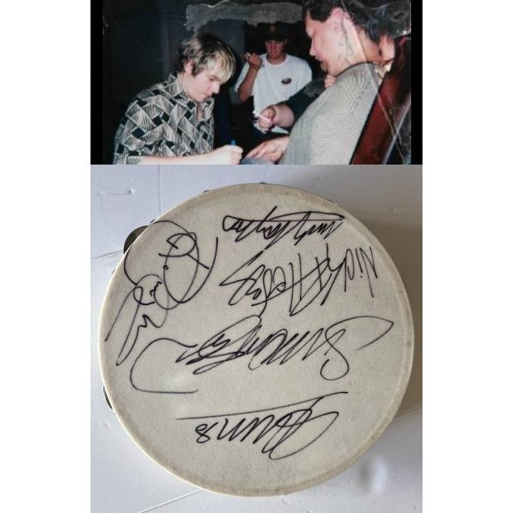 Duran Duran Simon Le Bon, John Taylor, Nick Rhodes Roger Taylor and Andy Taylor tambourine signed with proof