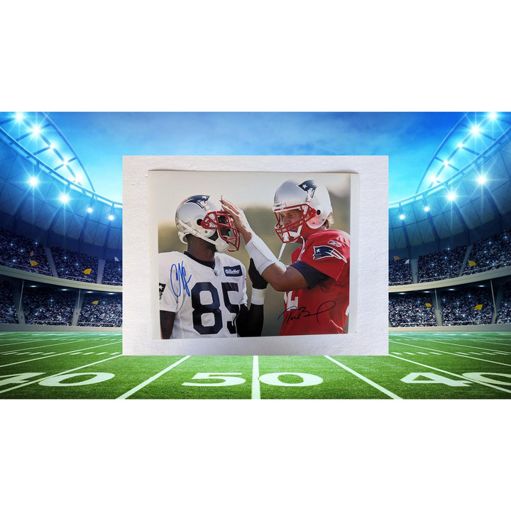 Chad Ochocinco Johnson Tom Brady 8x10 photo signed with proof