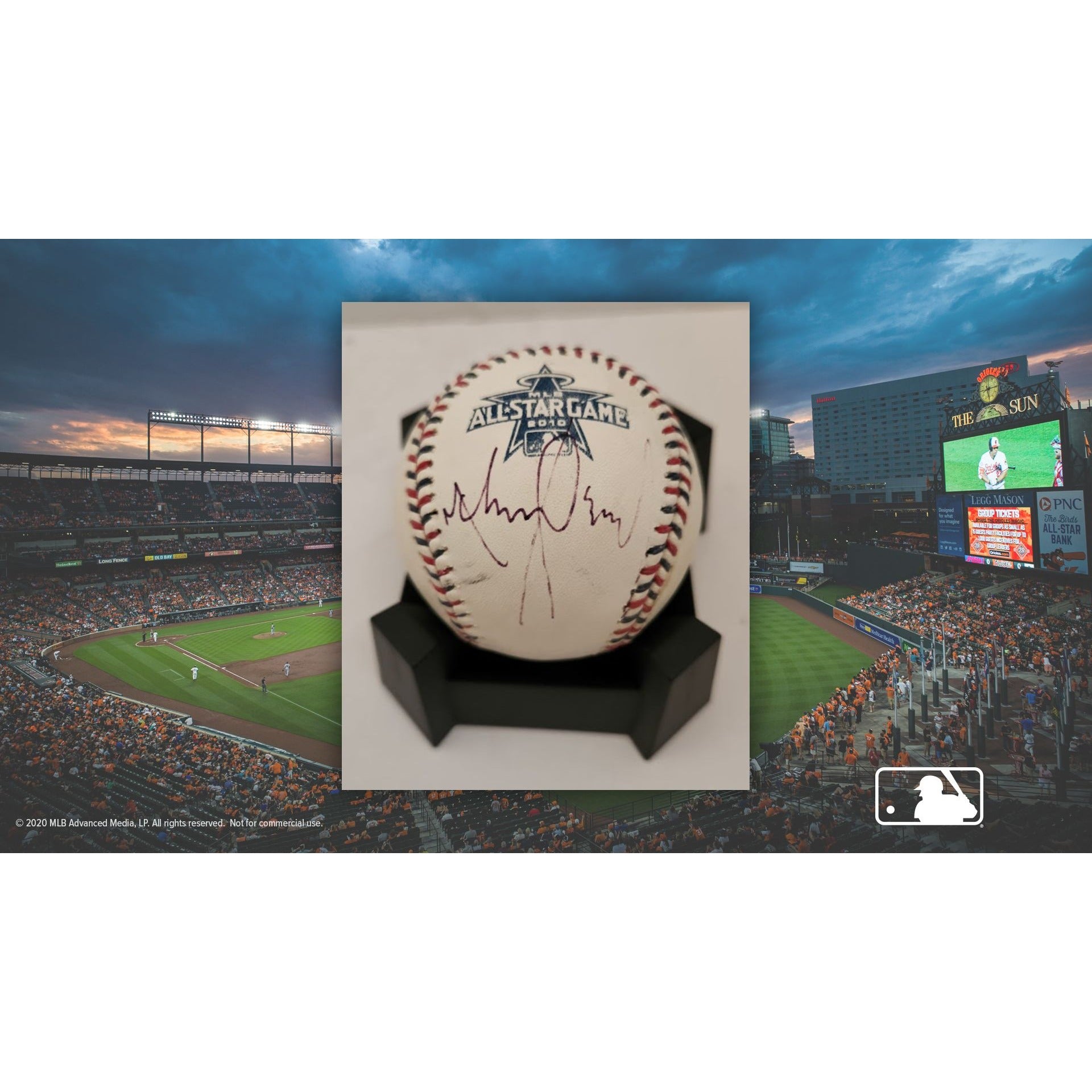 Michael Jackson MLB All-Star game baseball signed with proof free acrylic display case