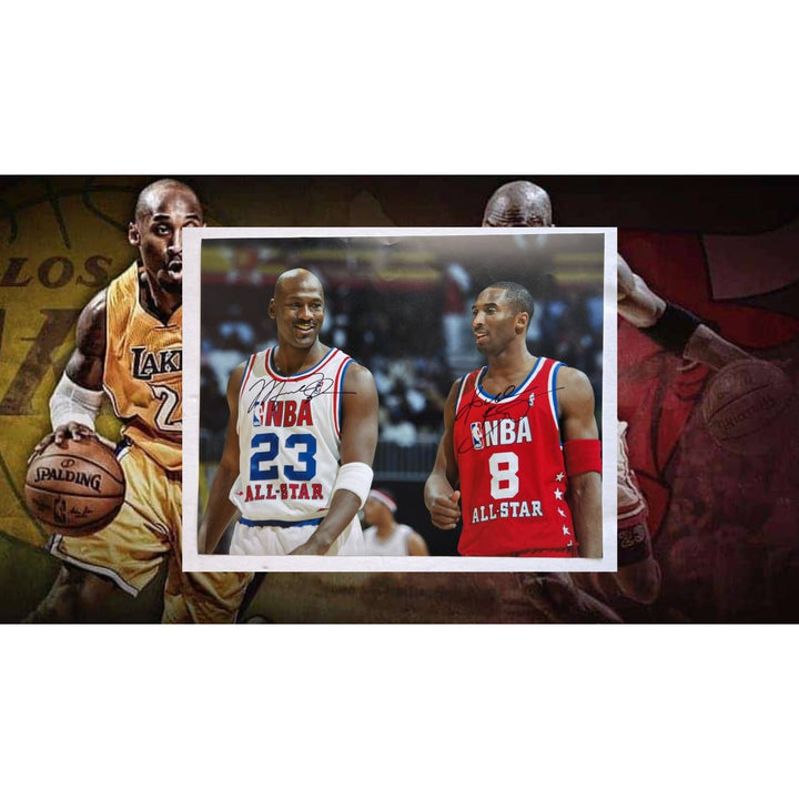 Michael Jordan Kobe Bryant 16x 20 photo signed with proof