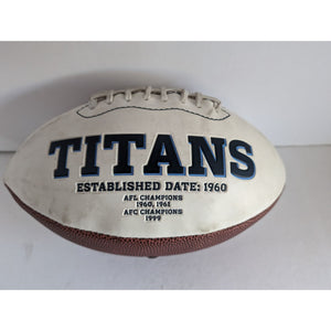Tennessee Titans Derrick Henry Marcus Mariota full size football signed