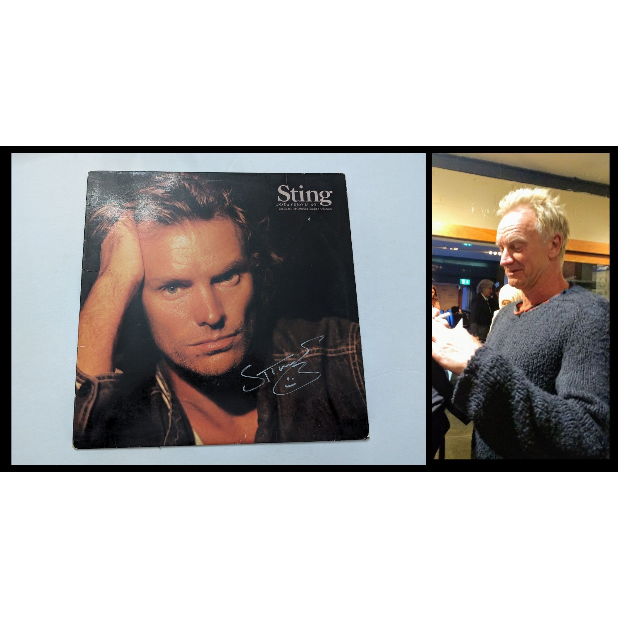 Sting Gordon Sumner NADA Como El Sol original LP signed with proof