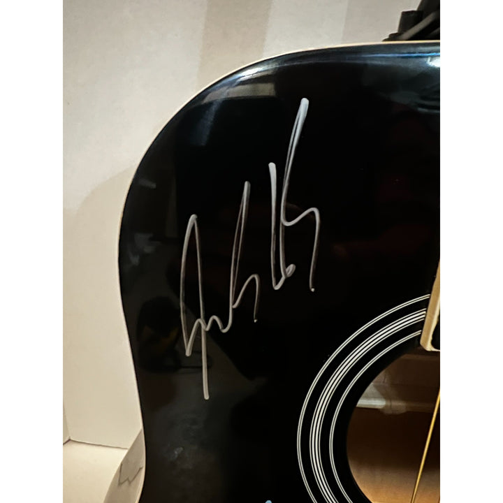 Rob Thomas, Kyle Cook, Paul Doucette, Brian Yale matchbox twenty one of a kind acoustic guitar signed with proof