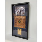 Load image into Gallery viewer, Denver Nuggets Nicola Jokic Jamal Murray 2022-23 team signed parque floorboard with proof and framed
