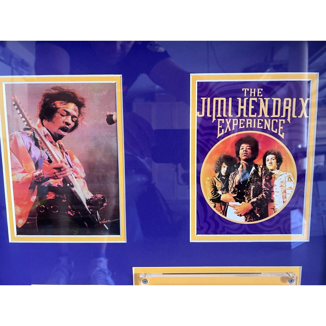 Jimi Hendrix Noel Redding Mitch Mitchell signed autograph book and concert ticket framed 20x27in with proof