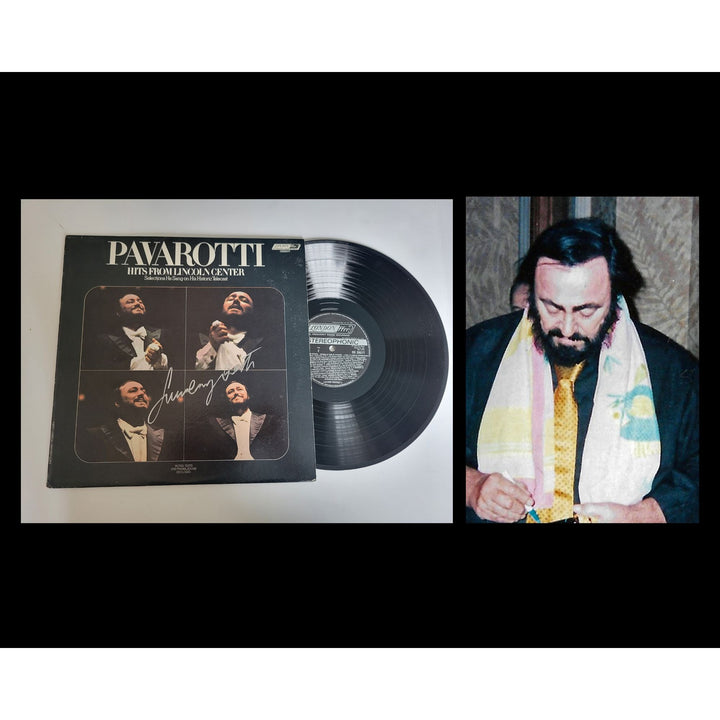 Luciano Pavarotti LP signed with proof