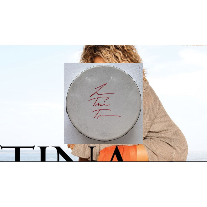 Tina Turner tambourine signed with proof