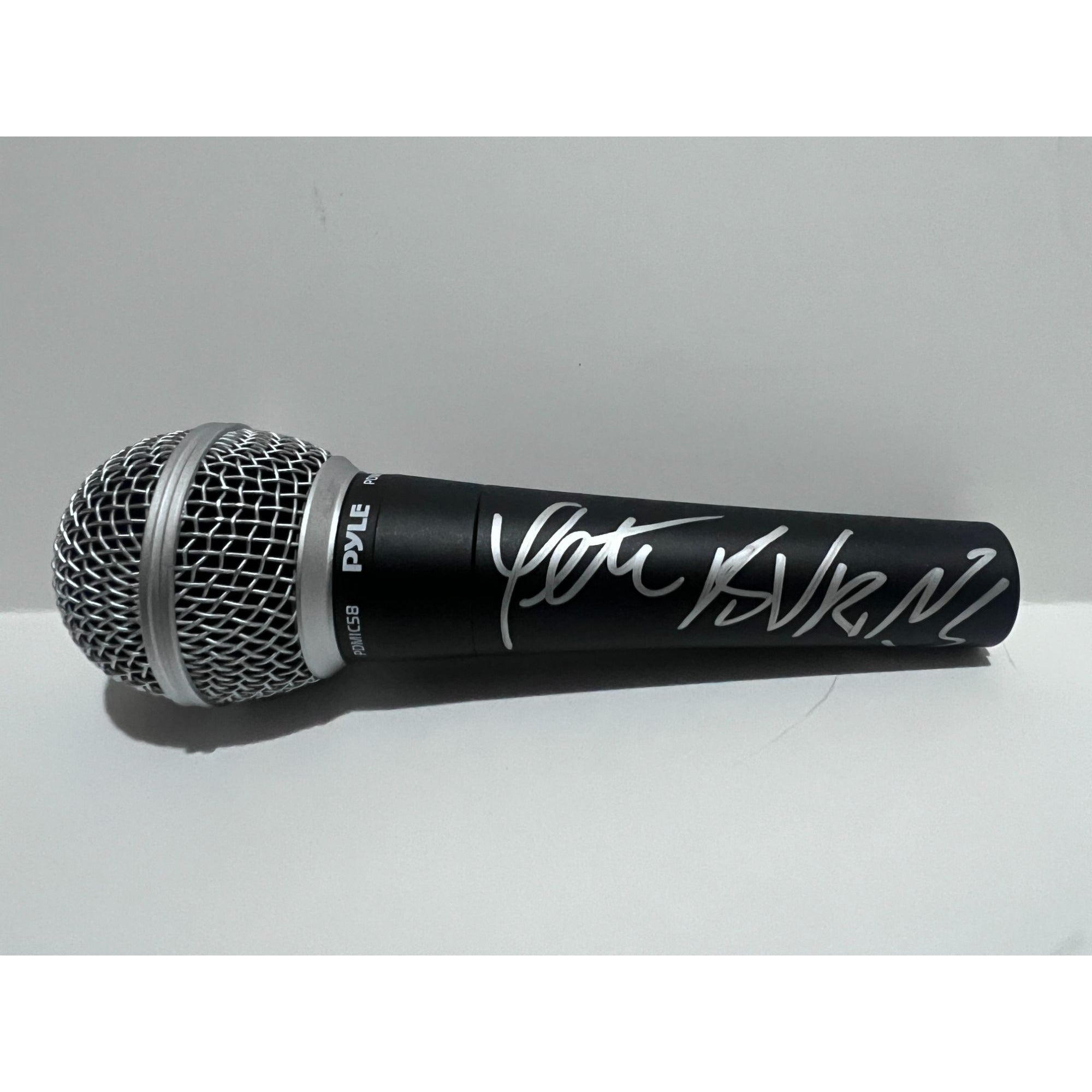 Dead or Alive lead singer Pete Burns microphone signed