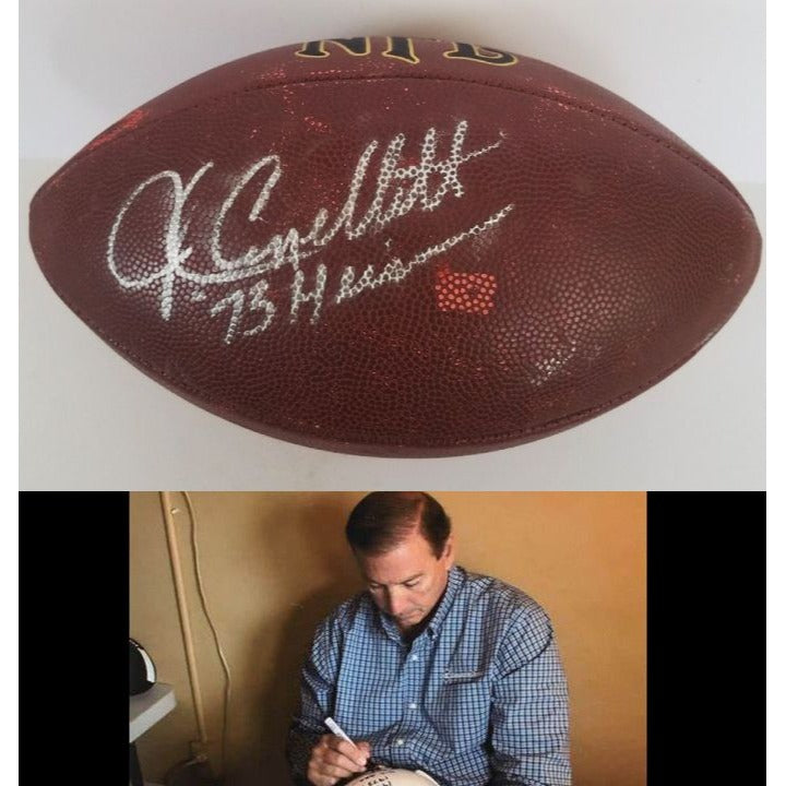 John Cappelletti Penn St 1973 Heisman Trophy winner synthetic leather football signed