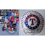 Load image into Gallery viewer, Texas Rangers 2022 team signed Corey Seager, Adolis Garcia, 25 signatures Rawlings MLB baseball signed with proof
