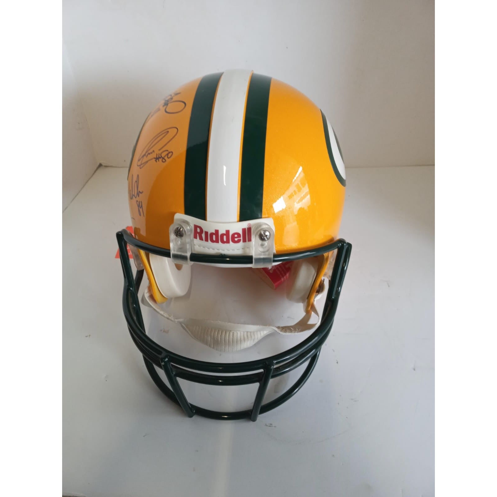 Brett Favre Donald Driver Mark Chmura Mike Holmgren Riddell Pro-Line signed helmet