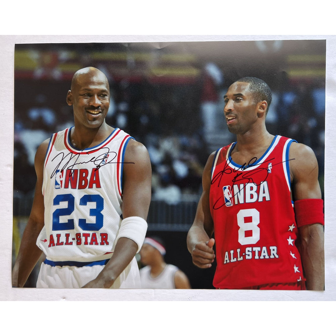 Michael Jordan Kobe Bryant 16x 20 photo signed with proof