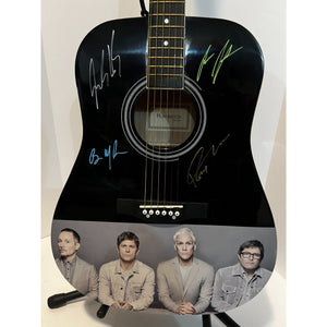 Rob Thomas, Kyle Cook, Paul Doucette, Brian Yale matchbox twenty one of a kind acoustic guitar signed with proof