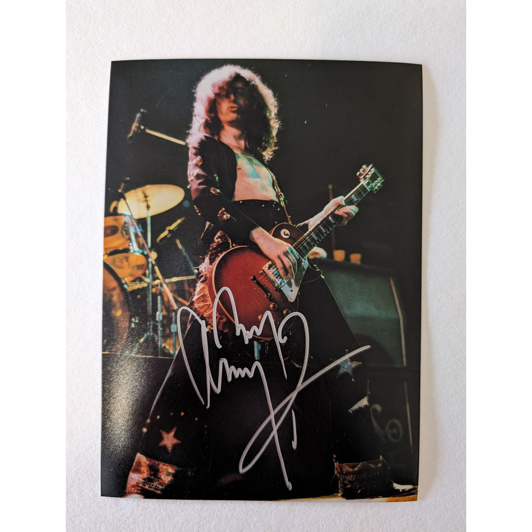 Jimmy Page Led Zeppelin 5x7 photograph signed with proof