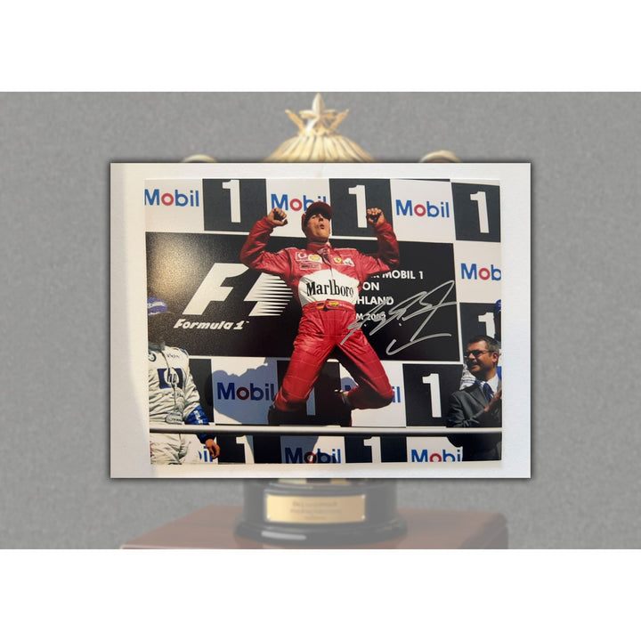 Michael Schumacher Formula 1 Legend 8x10 photo sign with proof