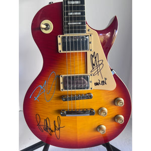 Jimmy Page, Robert Plant, John Paul Jones Led Zeppelin Les Paul style vintage electric guitar signed with proof