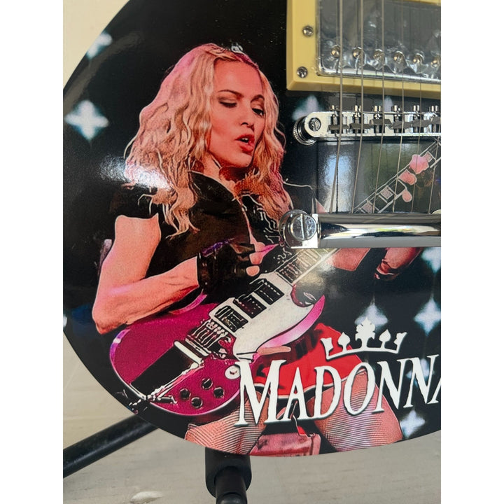 Madonna Louise Ciccone One of a Kind full size les paul electric guitar signed with proof.