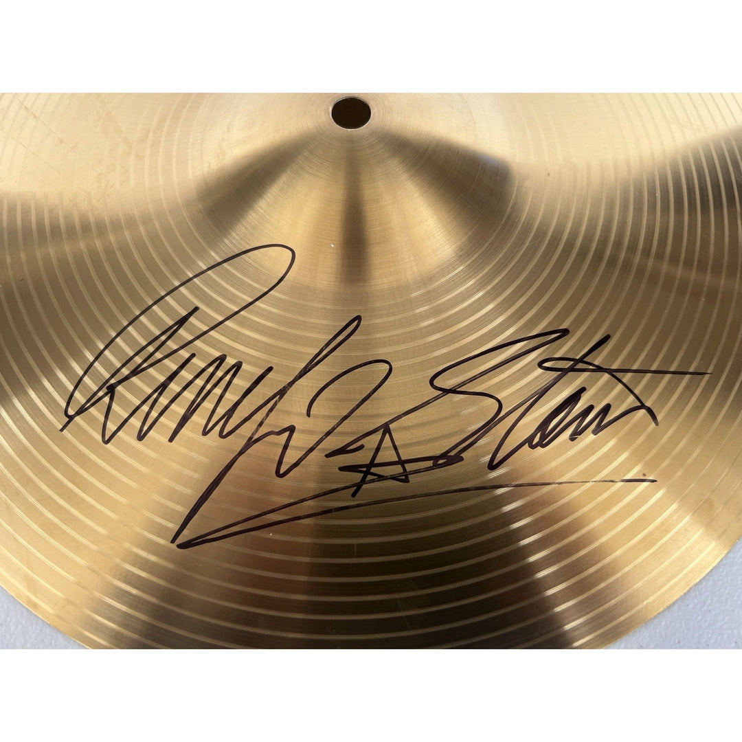 Ringo Starr Beatles iconic drummer 10" cymbal signed with proof.