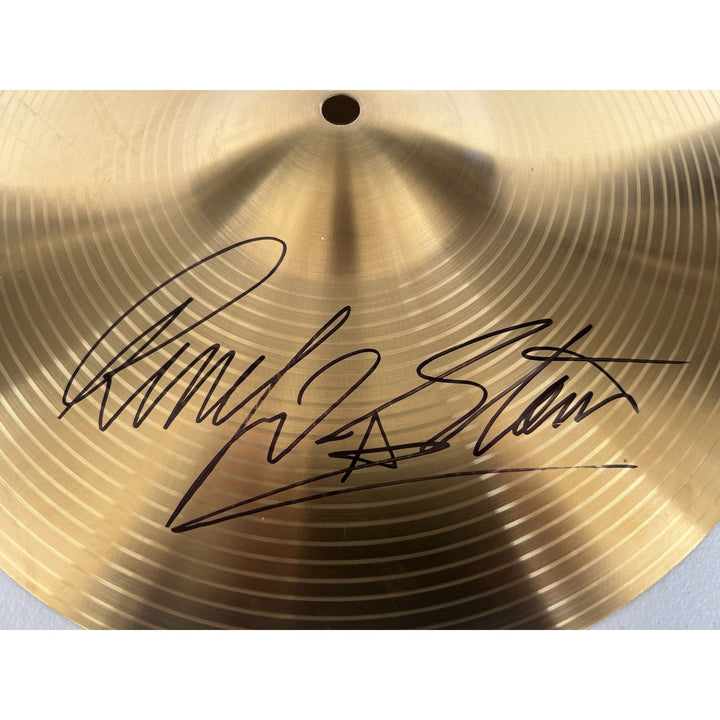 Ringo Starr Beatles iconic drummer 10" cymbal signed with proof.