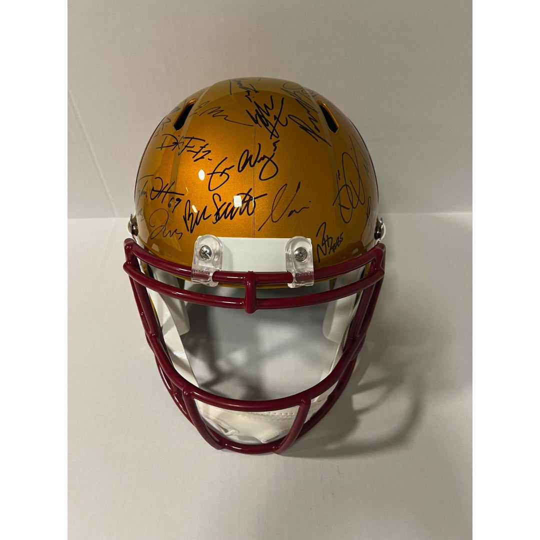 Washington Commanders Jayden Daniels Terry McLaurin  2024 team signed Riddell full size deluxe helmet 40 sigs signed with photo proof Awesome Artifacts