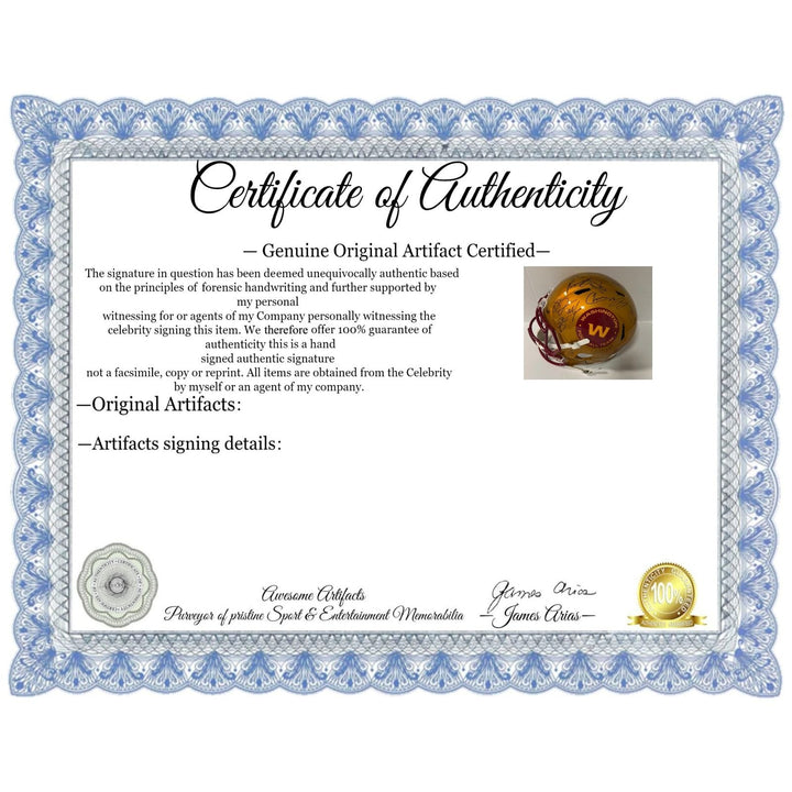 Washington Commanders Jayden Daniels Terry McLaurin  2024 team signed Riddell full size deluxe helmet 40 sigs signed with photo proof Awesome Artifacts