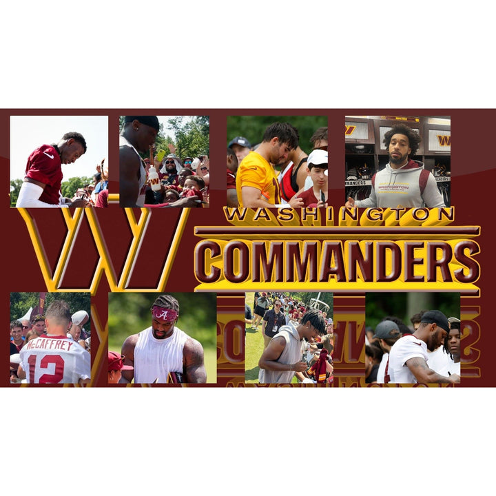 Washington Commanders Jayden Daniels Terry McLaurin  2024 team signed Riddell full size deluxe helmet 40 sigs signed with photo proof Awesome Artifacts