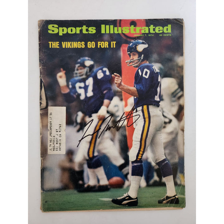 Fran Tarkenton Minnesota Vikings full Sports Illustrated magazine signed