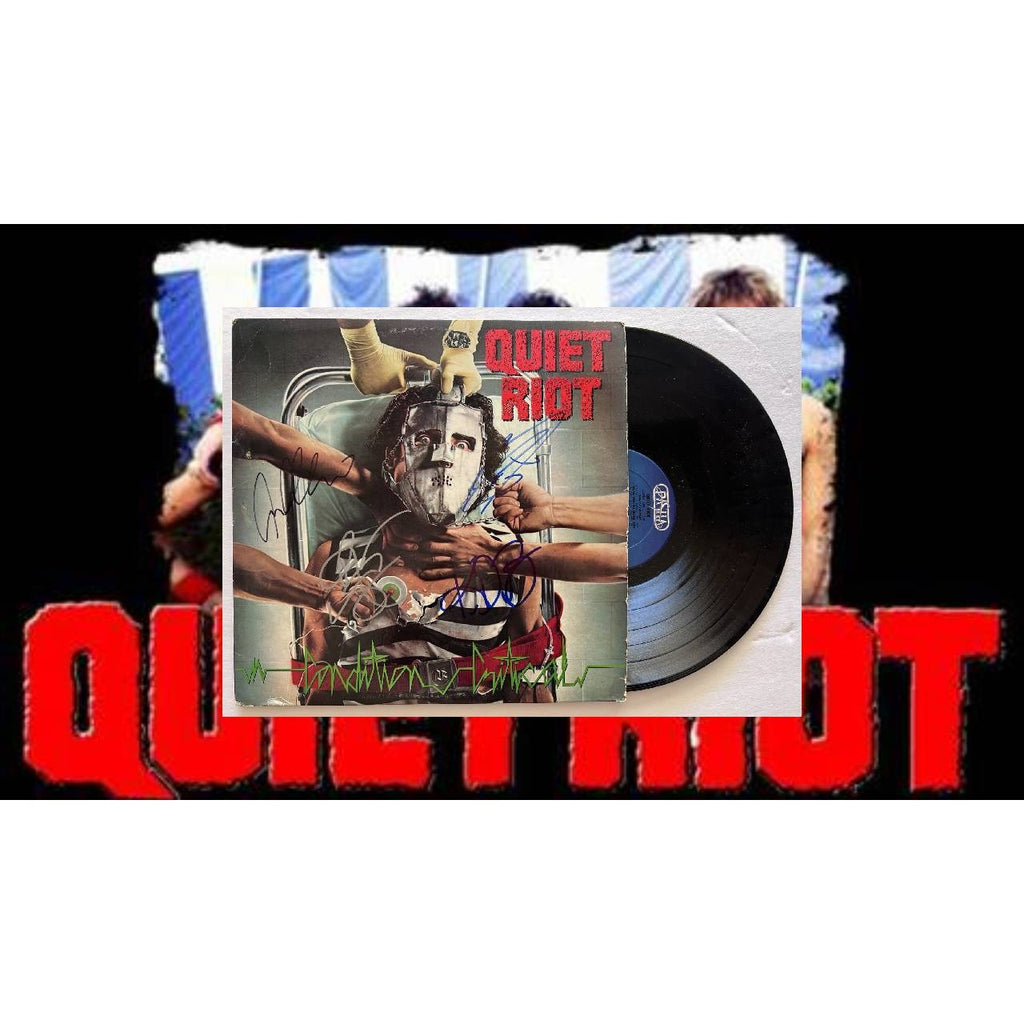 Quiet Riot  Kevin DuBrow, Randy Rhoads, Rudy Sarzo and Drew Forsyth "Condition Critical" LP signed