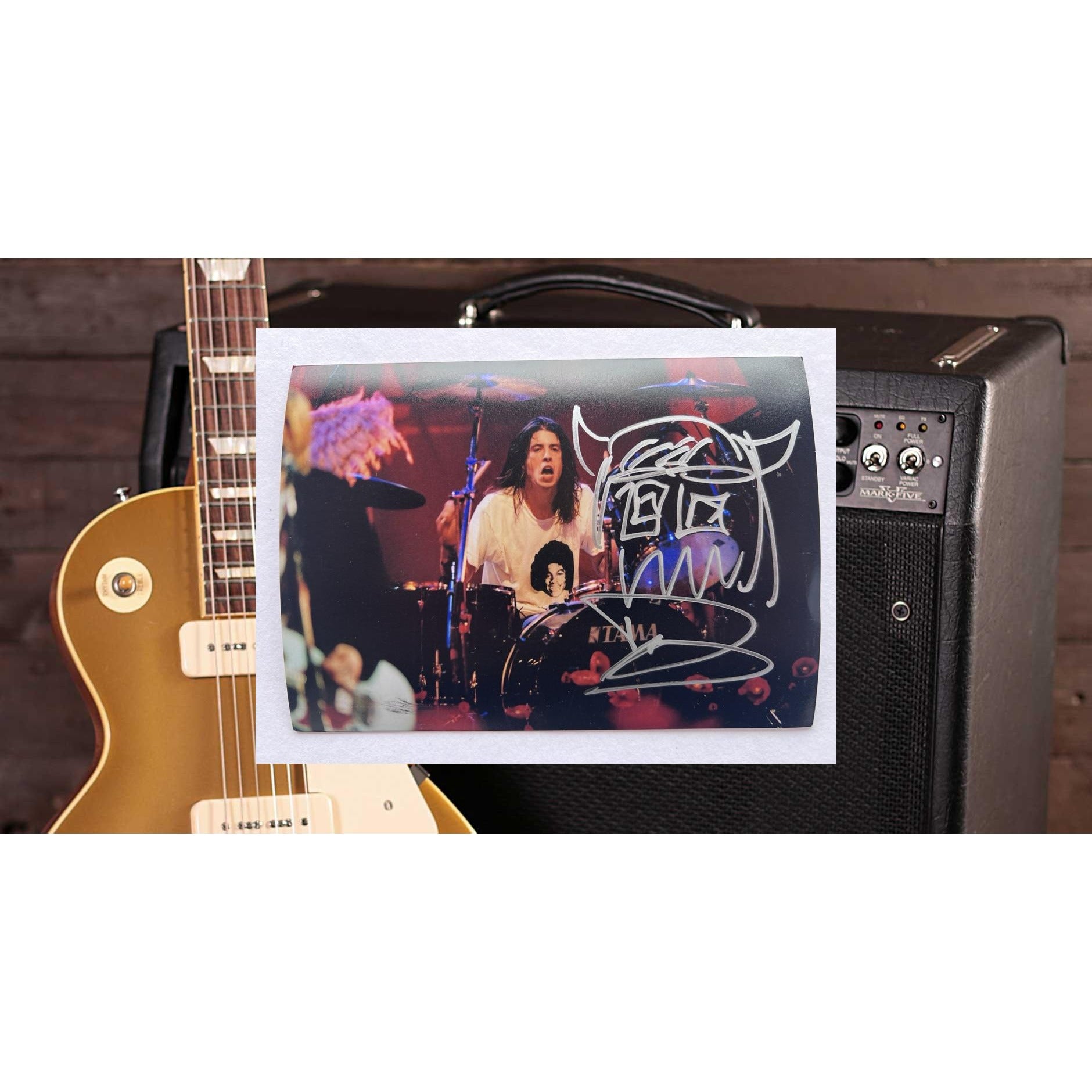 David Grohl Foo Fighters Nirvana 5x7 photograph signed with proof