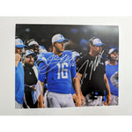 Load image into Gallery viewer, Detroit Lions Jared Goff and Shane Zylstra 8x10 photo signed with proof
