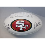 Load image into Gallery viewer, San Francisco 49ers Christian McCaffrey and Deebo Samuel full size football signed with proof
