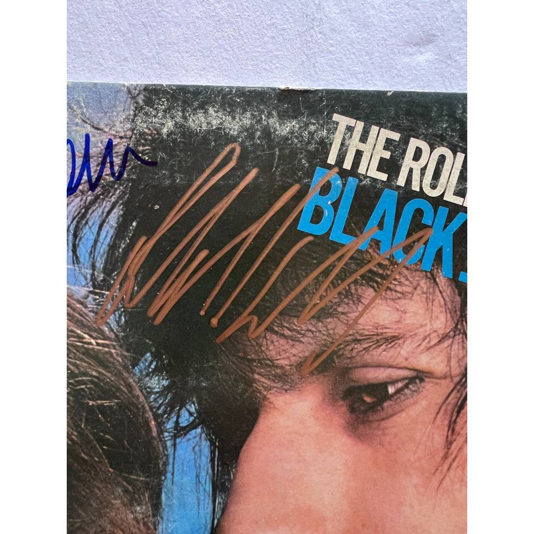 Rolling Stones Mick Jagger Keith Richards Mick Taylor Bill Wyman Charlie Watts Black and Blue  lp signed with proof