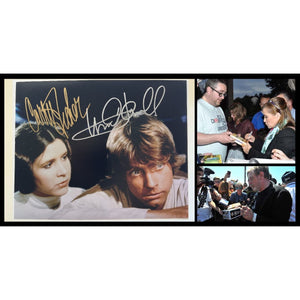 Star Wars Carrie Fisher Mark Hamill 8x10 photo signed with proof