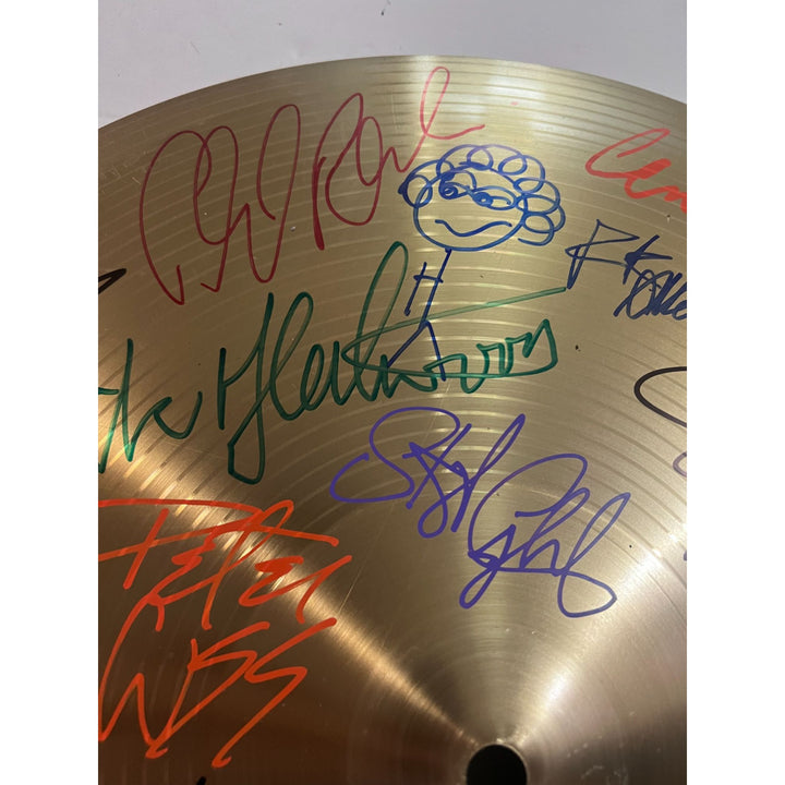 Legendary drummers Ringo Starr Neil Peart Ginger Baker Phil Collins 16-in Cymbal signed with proof