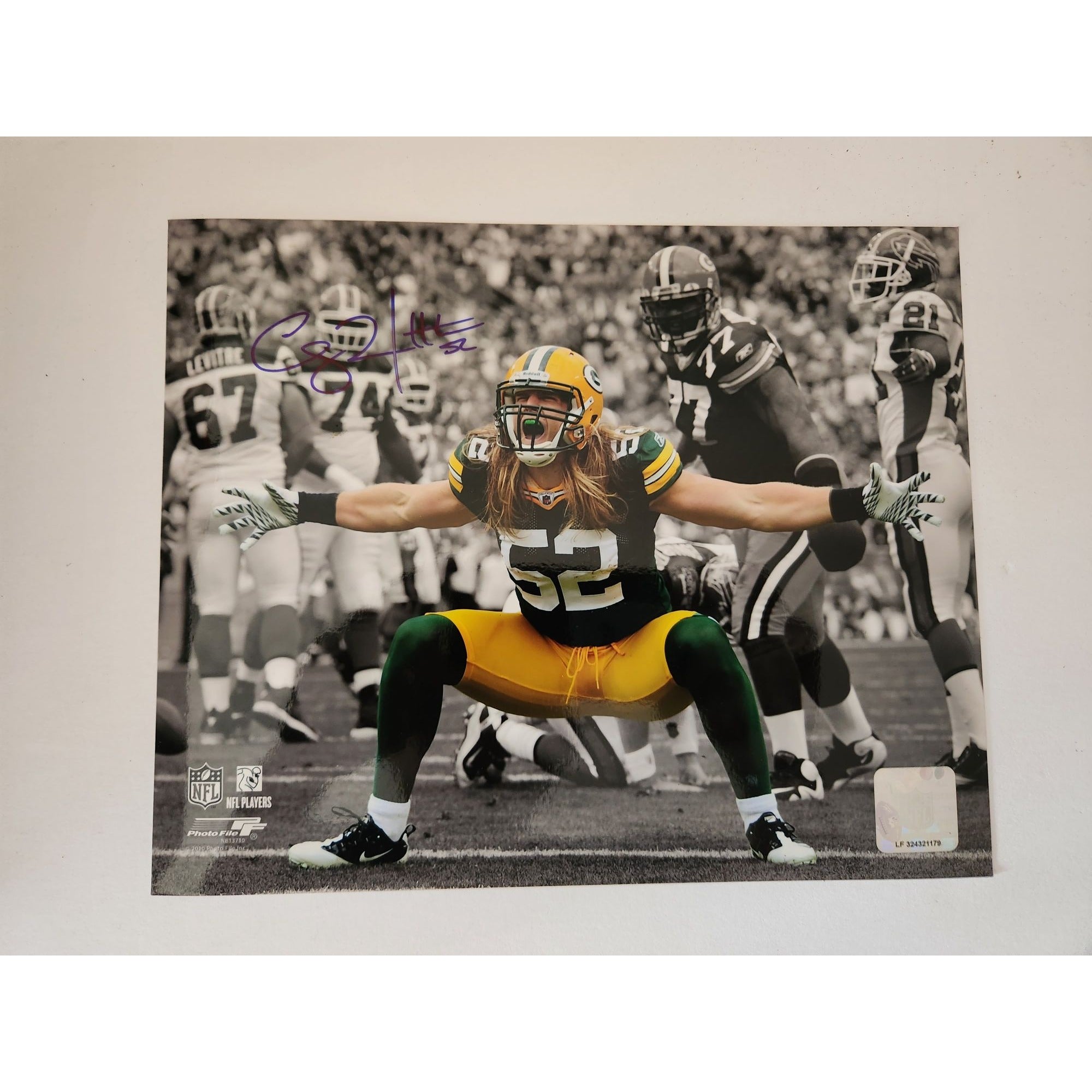 Clay Matthews Autographed and Framed Green Packers Jersey