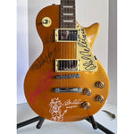 Load image into Gallery viewer, AC/DC Angus Young Brian Johnson Malcolm Young Phil Rudd Les Paul electric guitars signed with proof
