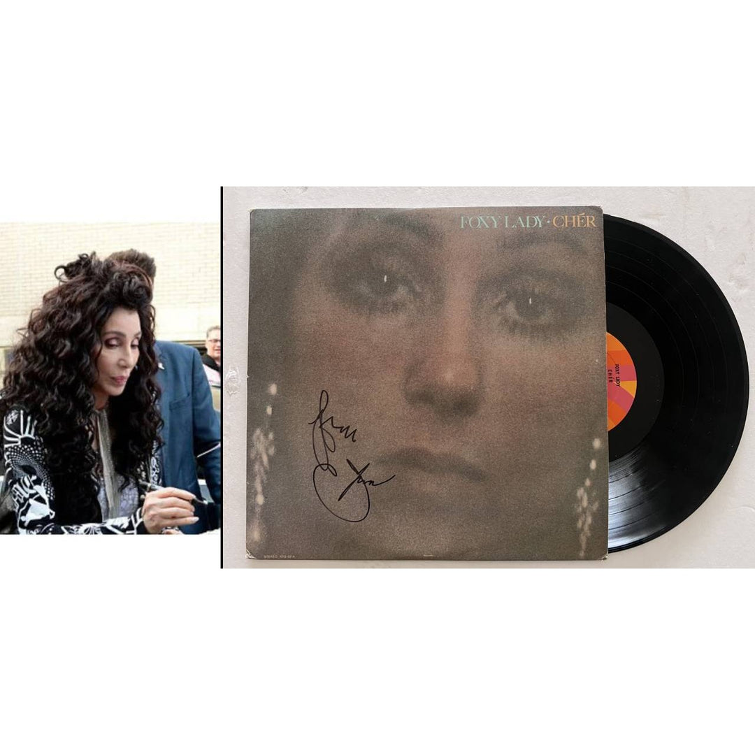 Cher Foxy Lady original LP signed with proof