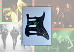 Load image into Gallery viewer, Metallica James Hetfield, Kirk Hammett, Lars Ulrich, Jason Newsted Fender Stratocaster guitar pickguard signed with proof

