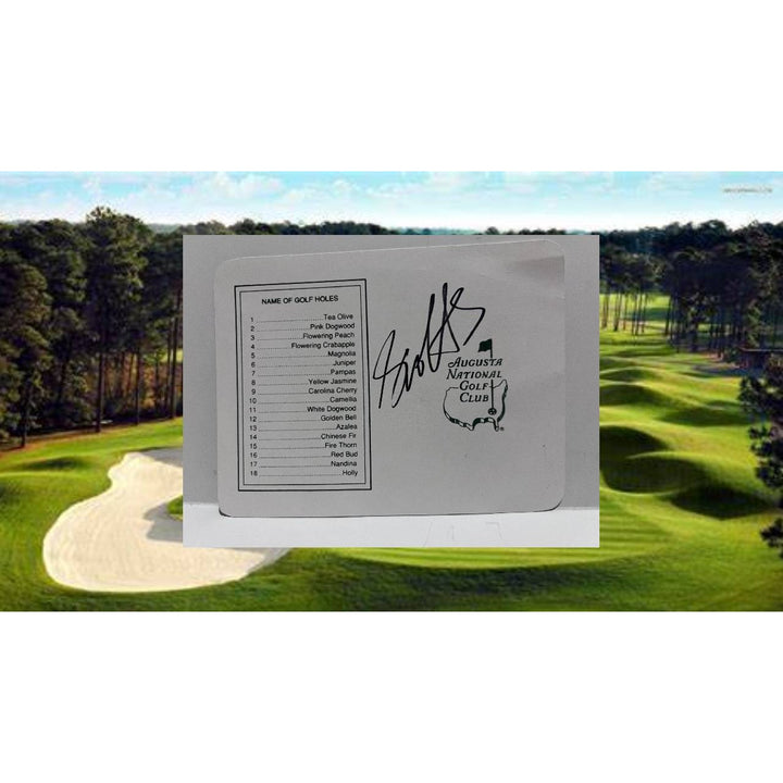 Scotty Sheffler 2022 Master's champion signed Masters scorecard with proof