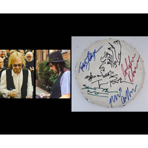 Tom Petty Belmont Trench Ron Blair Mike Campbell and the Heartbreakers tambourine signed with proof