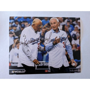 Sandy Colfax and Don Newcomb Los Angeles Dodgers Brooklyn Dodgers 8x10 photo signed with proof