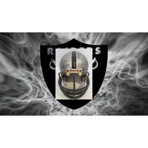 Ken Stabler Al Davis Howie Long Oakland Raiders 25 Legend signed replica helmet with proof